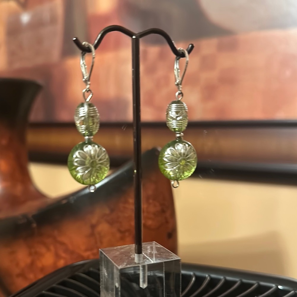 Chic Blue Crystal Drop Earrings